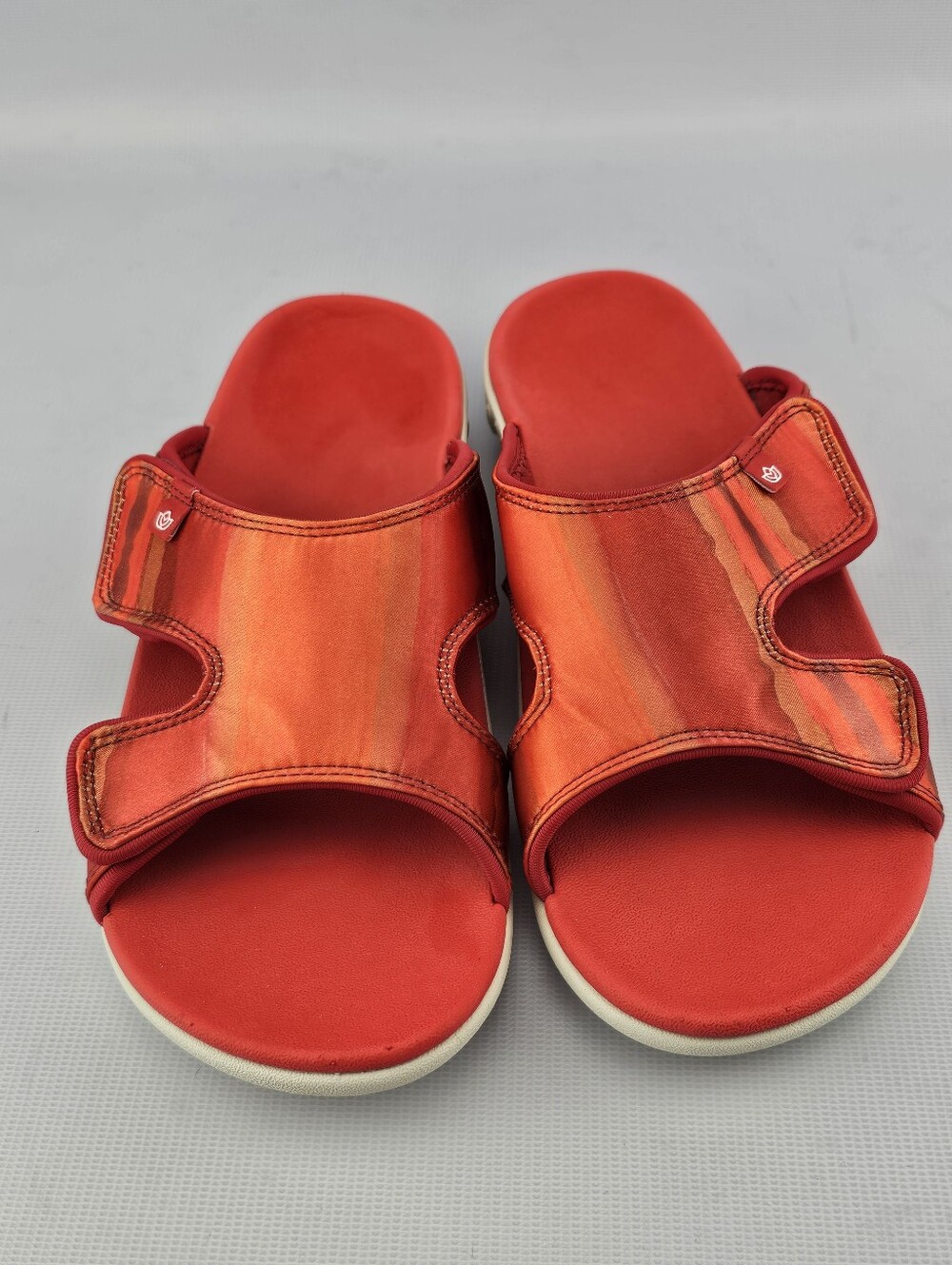 Spenco Kholo Monet Women's Orthotic Slide Sandals Hot Red Adjustable Size 9B - Picture 2 of 9